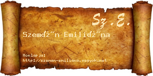 Szemán Emiliána névjegykártya